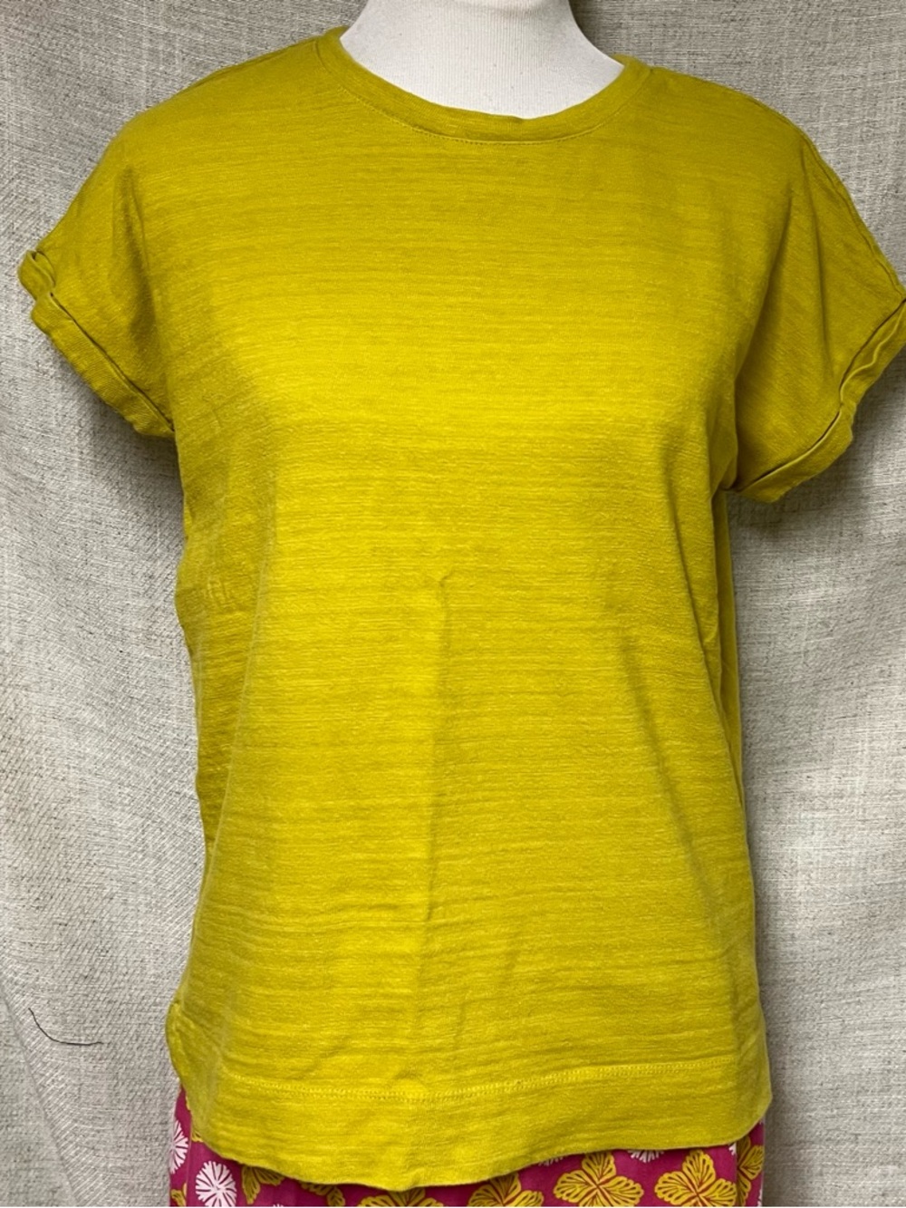 LOFT Short Sleeve Crewneck Tee in Mustard